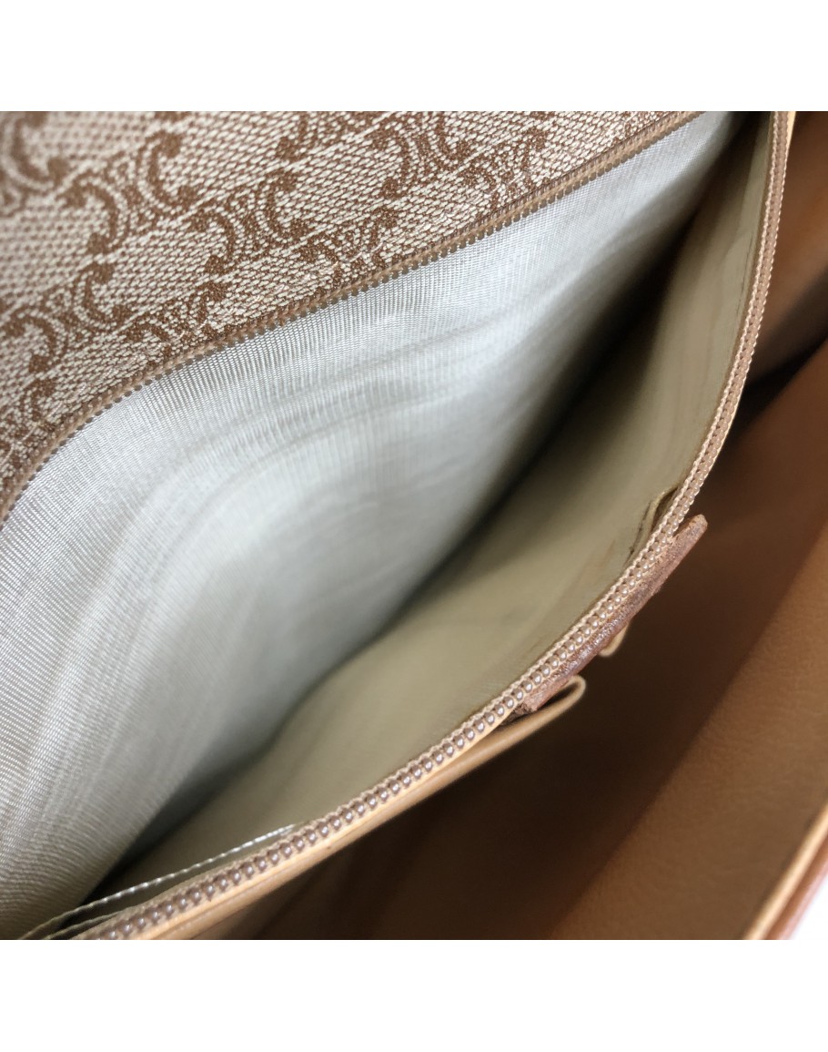 【CELINE】vintage celine beige monogram★ショルダー CELINE Vintage Beige Monogram 2 Way Shoulder Bag/Clutch